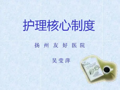 护理核心制度范本(PPT 98页)