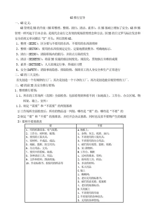 6S推行宣传