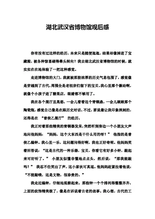 湖北武汉省博物馆观后感