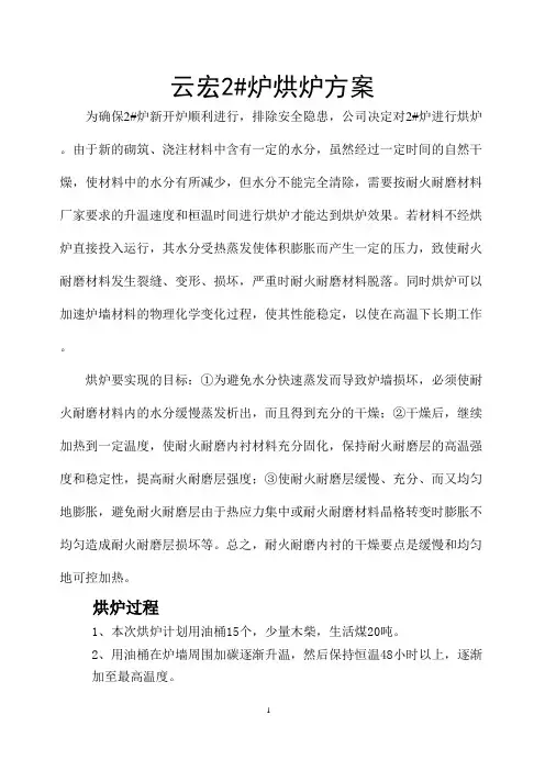 烘炉方案