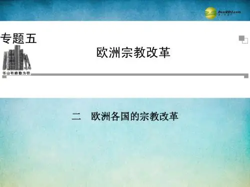 2014年高中历史 5.2 欧洲各国的宗教改革课件 人民版选修1