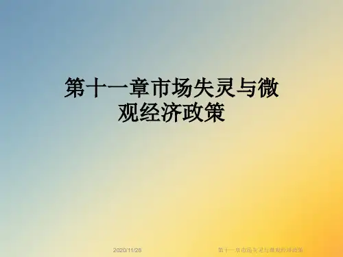 第十一章市场失灵与微观经济政策