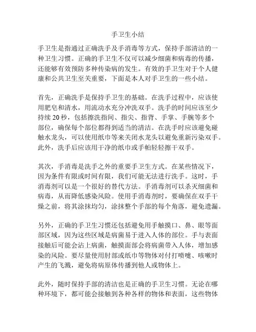 手卫生小结