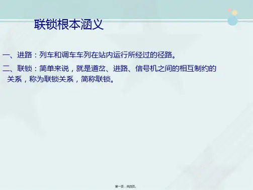 城市轨道交通运营管理《4.联锁基本涵义及条件》
