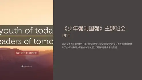《少年强则国强》主题班会PPT