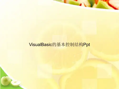 VisualBasic的基本控制结构Pptppt文档