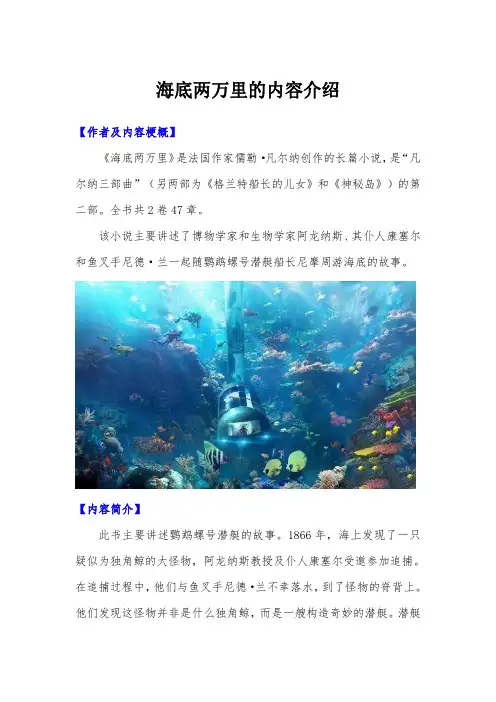 海底两万里的内容介绍