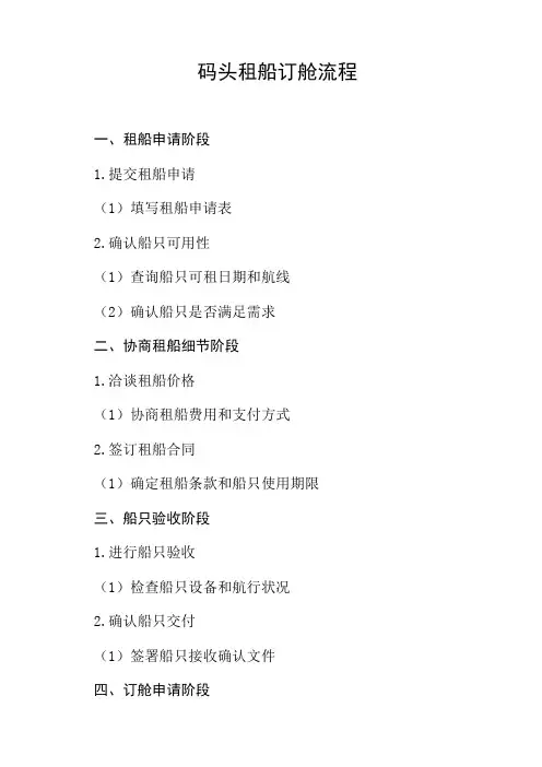 码头租船订舱流程