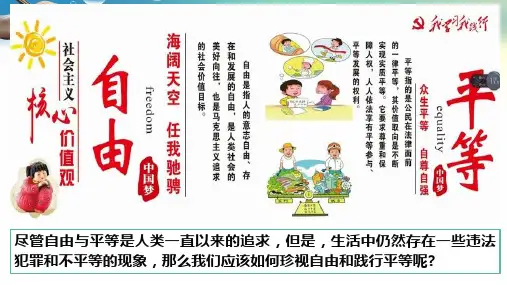 自由平等的追求人教部编版八年级下册道德与法治课件PPT1