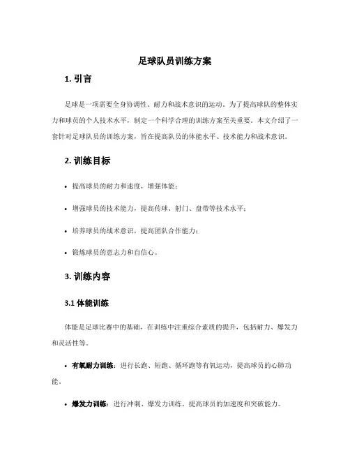 足球队员训练方案