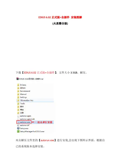 EDIUS_6.02正式版全插件(整合版)安装图解设置教程