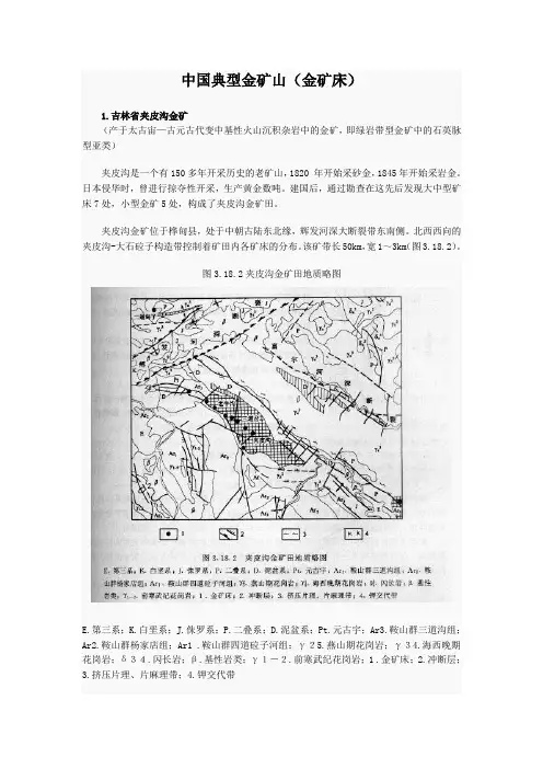 中国典型金矿山