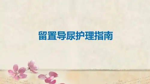 留置导尿护理指南