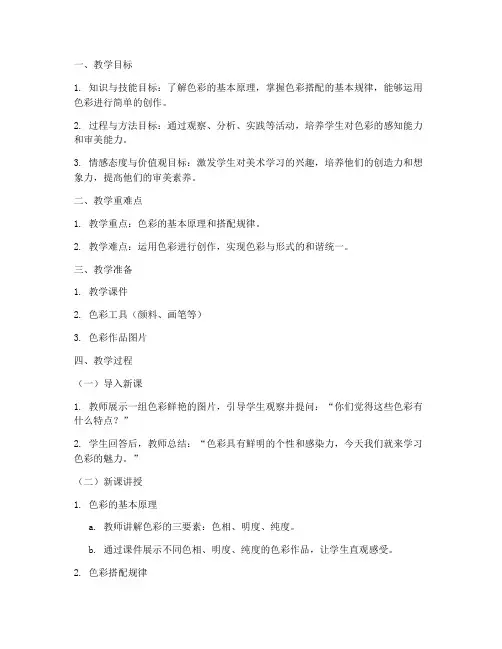 教资面试教案高中美术模板