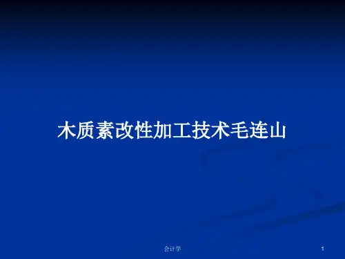 木质素改性加工技术毛连山PPT学习教案