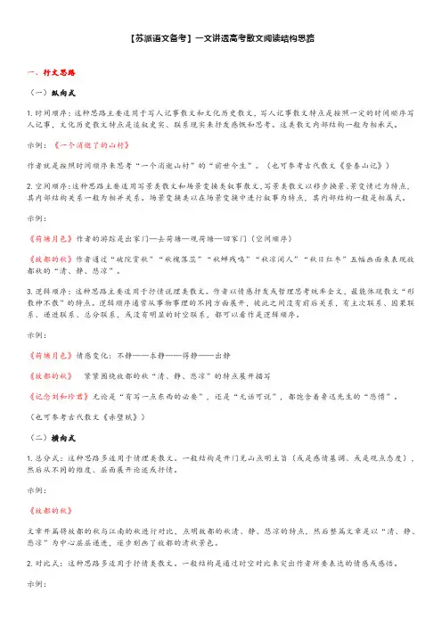一文讲透高考散文阅读结构思路