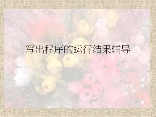 c语言程序的运行结果