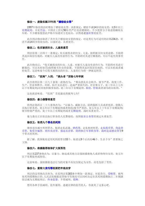   刑法修正案九正式实施亮点解读