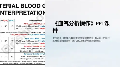 《血气分析操作》课件