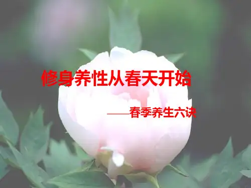 春季养生专题 ppt课件
