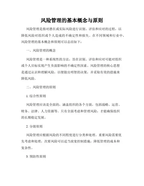 风险管理的基本概念与原则