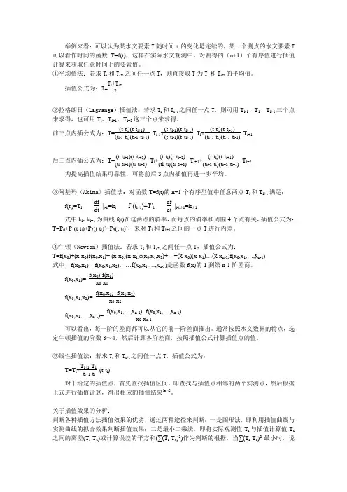 几种插值法简介