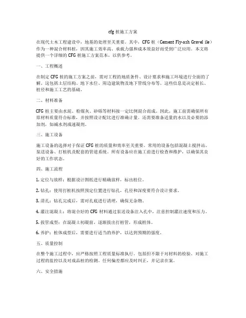 cfg桩施工方案