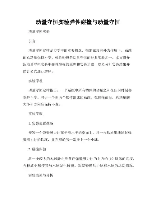 动量守恒实验弹性碰撞与动量守恒