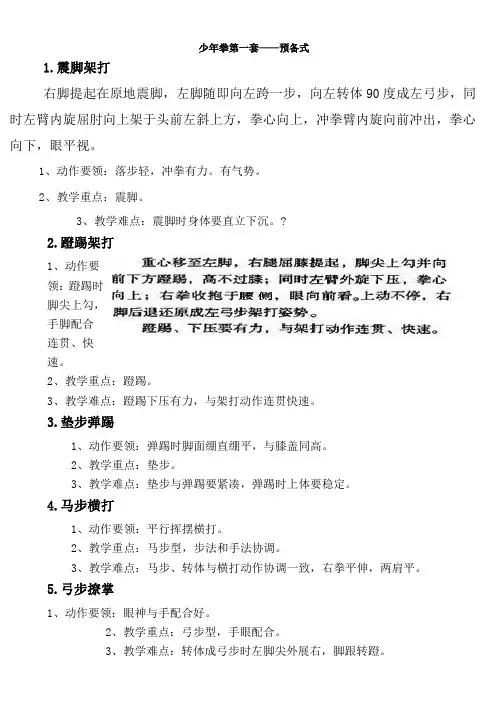 少年拳第一套图解