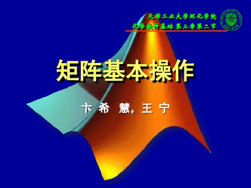 化学软件基础-第3章 第2节-2_矩阵基本操作