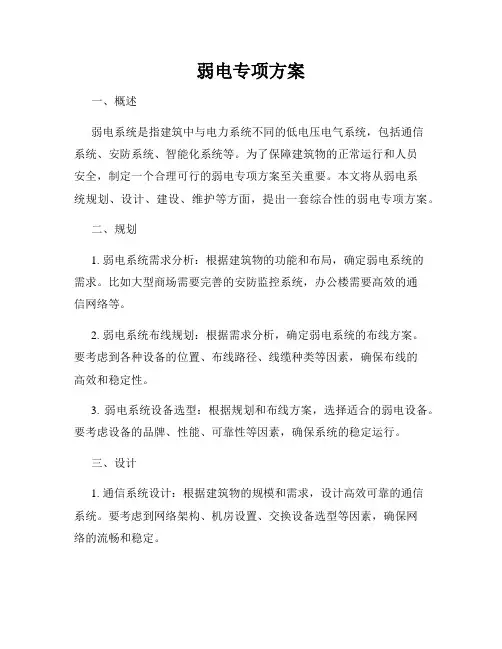 弱电专项方案