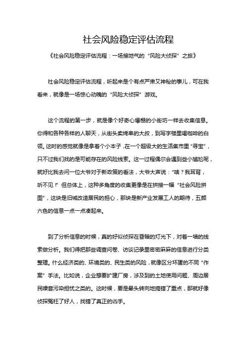 社会风险稳定评估流程