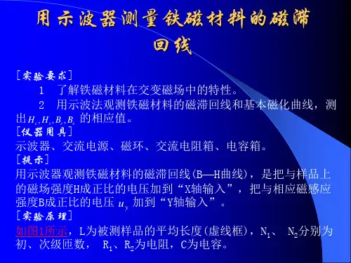 用示波器测量铁磁材料的磁滞回线