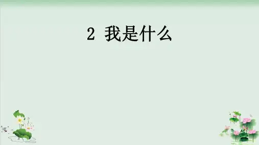 (部编版)小学语文二级上册《我是什么》PPT公开课课件