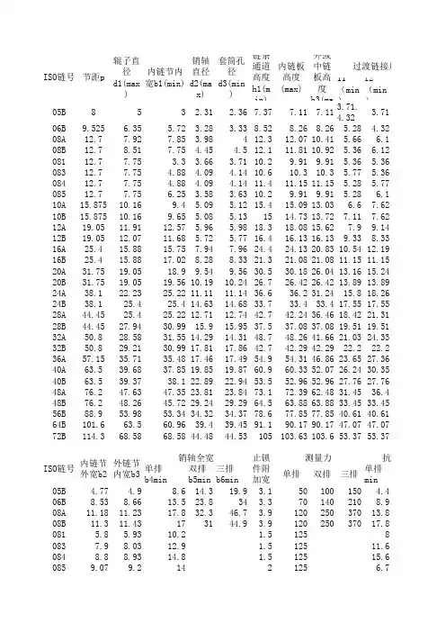 链条标准