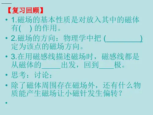 教科版九年级上册物理7.2电流的磁场课件21张PPT