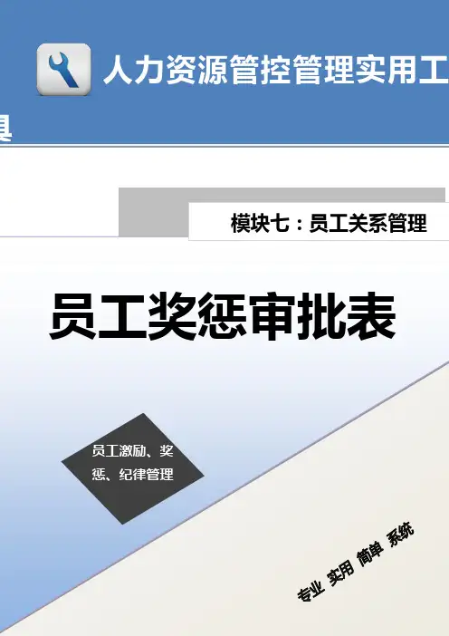 员工奖惩审批表