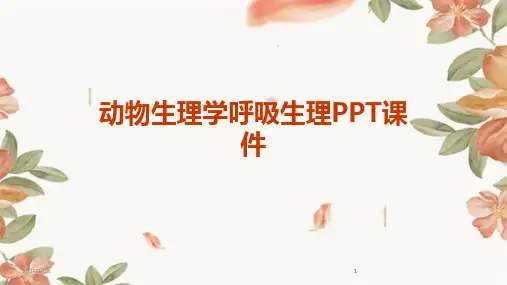 2024版动物生理学呼吸生理PPT课件