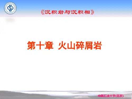 《沉积岩与沉积相》第十章 火山碎屑岩