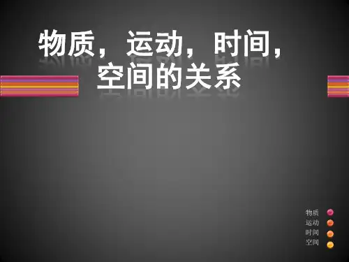 物质,运动,时间,空间的关系