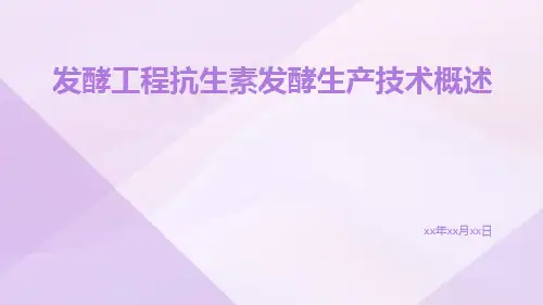 发酵工程抗生素发酵生产技术概述