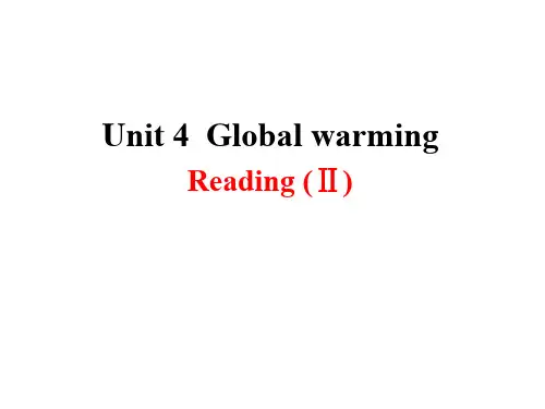 人教版高中英语选修六：Unit4Reading(Ⅱ)