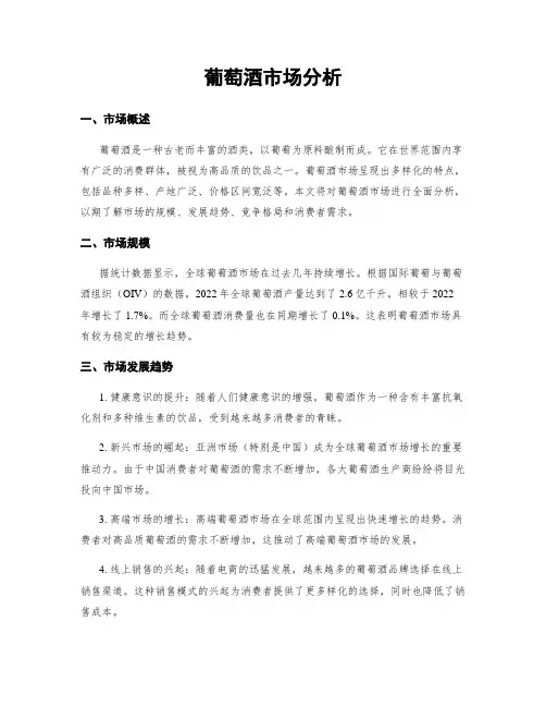 葡萄酒市场分析