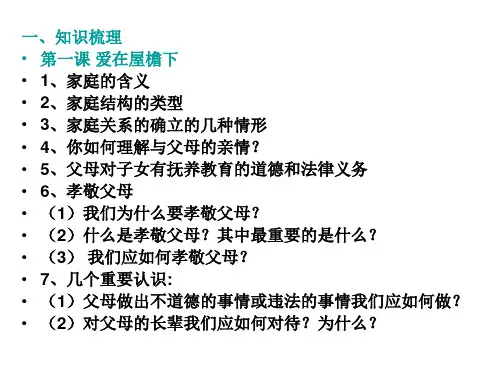 九年级政治知识梳理(PPT)4-1