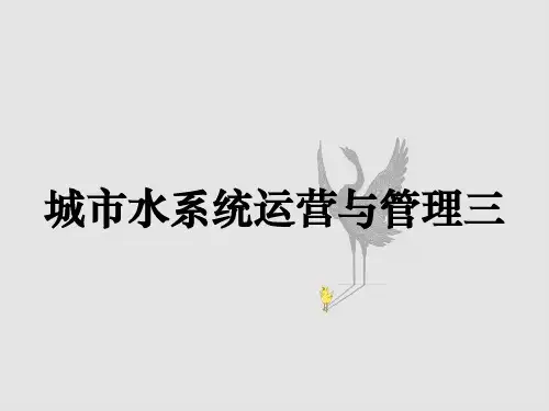 城市水系统运营与管理三