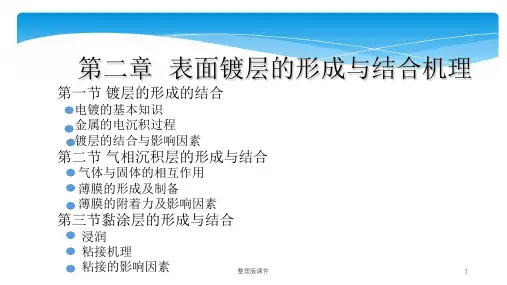 表面镀层的形成与结合机理ppt课件