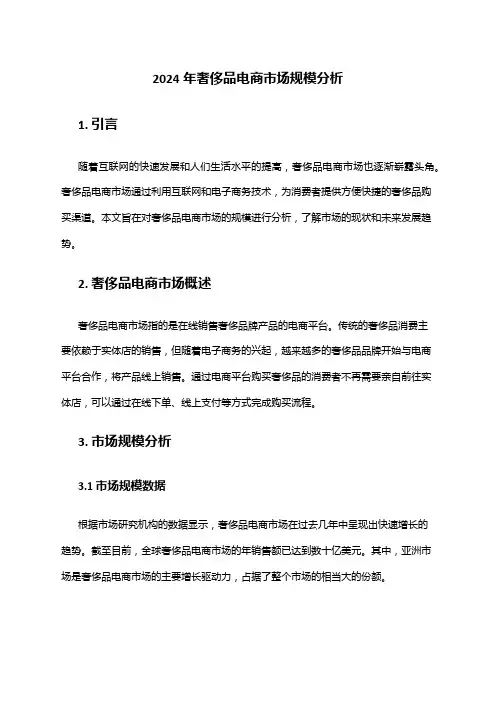 2024年奢侈品电商市场规模分析