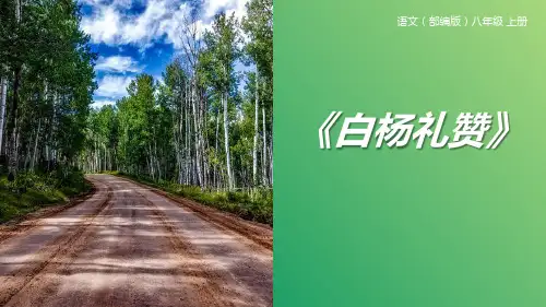 《白杨礼赞》PPT优质课件