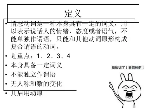 高一必修三Unit1Grammar情态动词讲解附随堂练习课件(共37张PPT)
