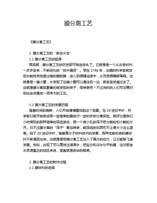 膜分离工艺